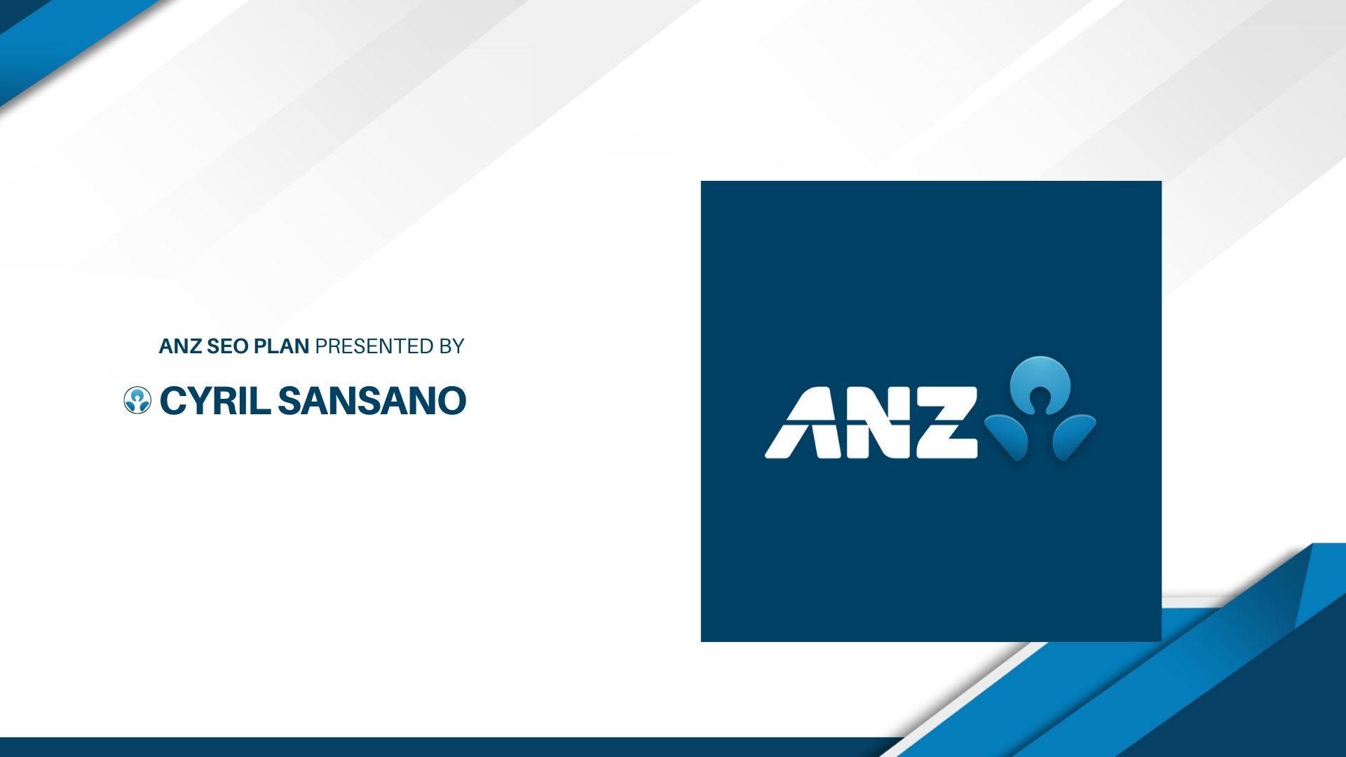 SEO for ANZ Bank Slide 1