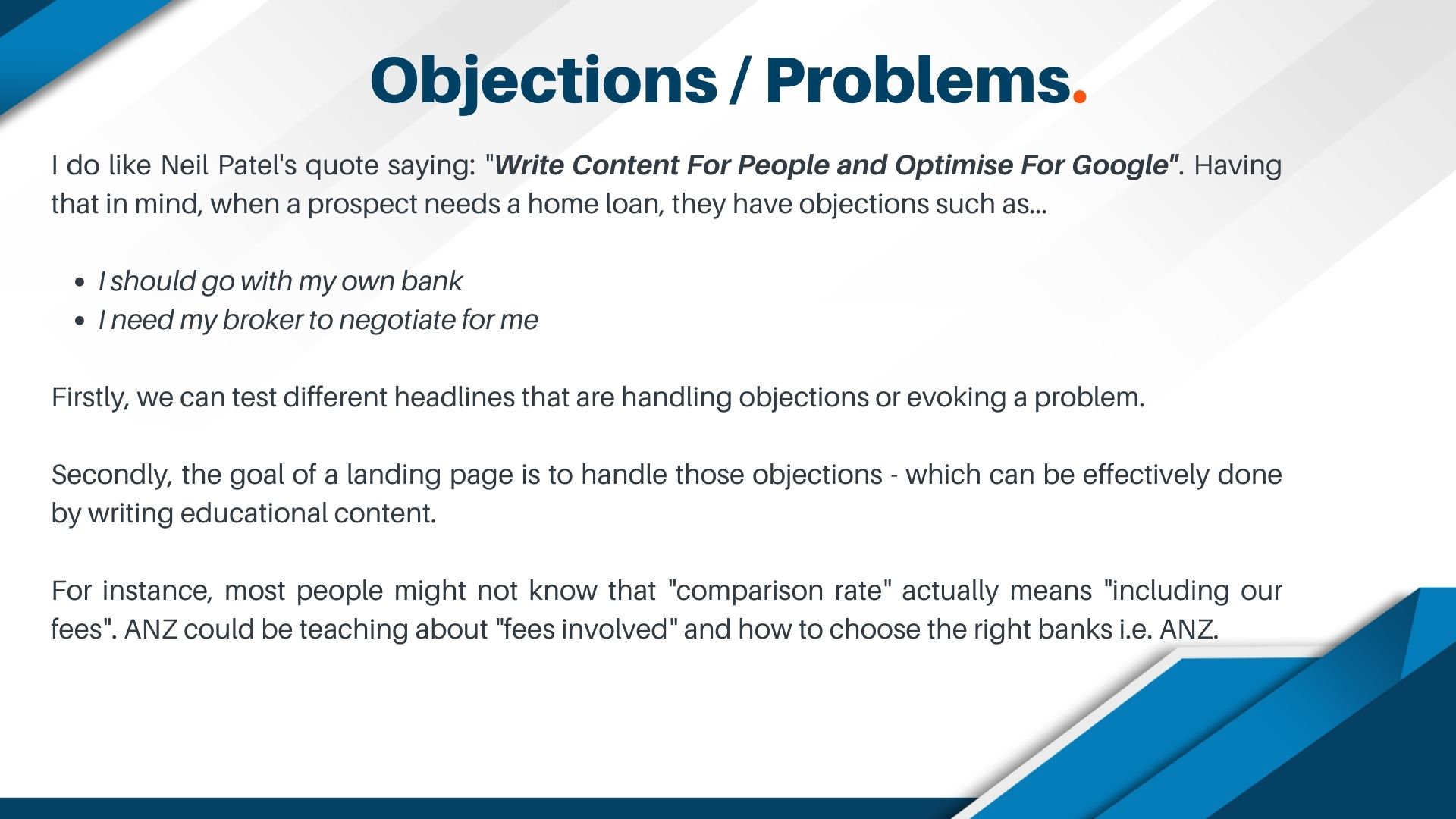 SEO for ANZ Bank Slide 11