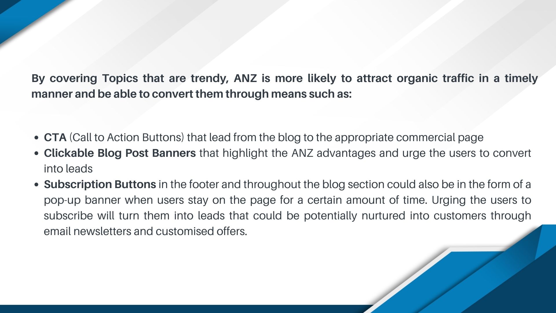 SEO for ANZ Bank Slide 31