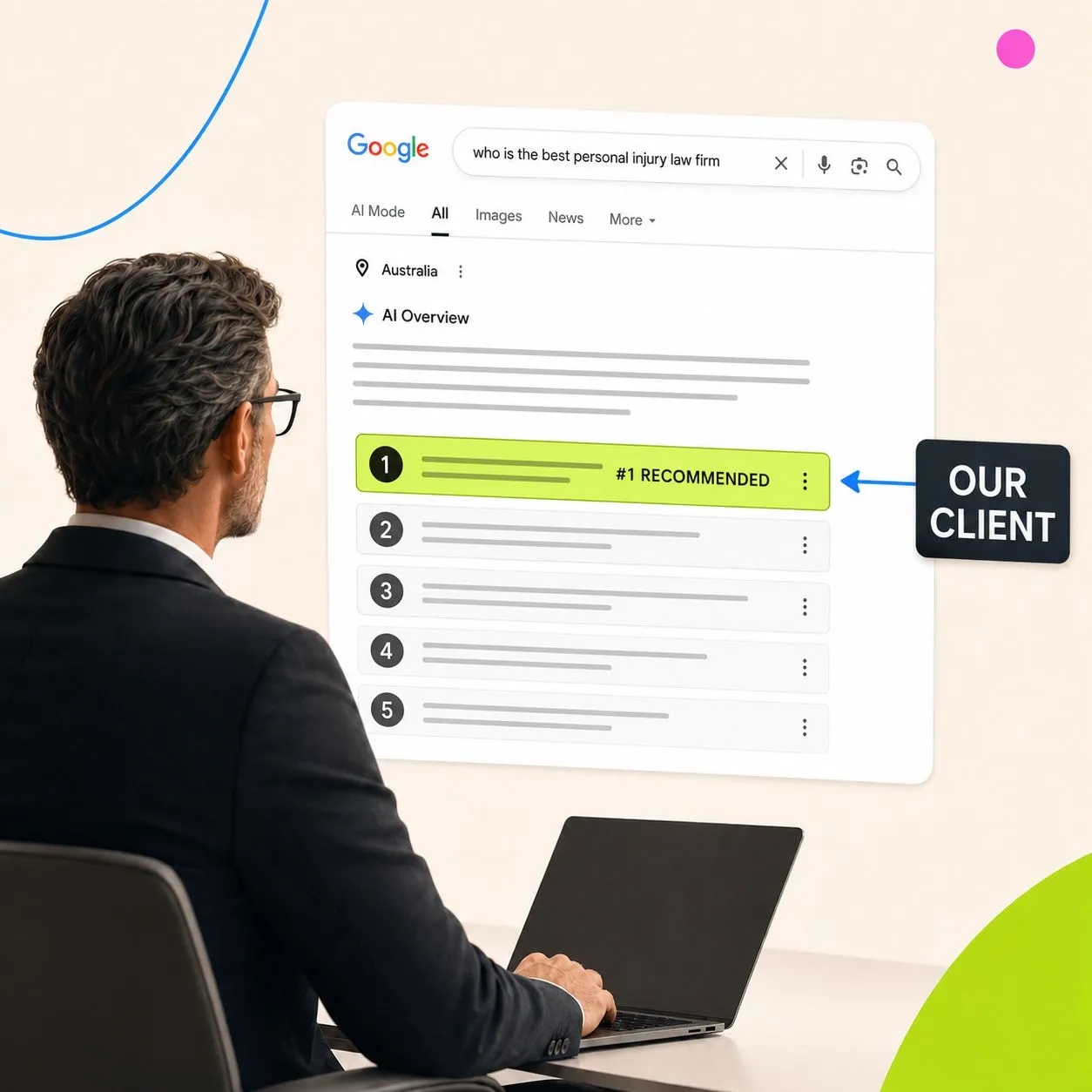 Client searching Google and AI for a lawyer